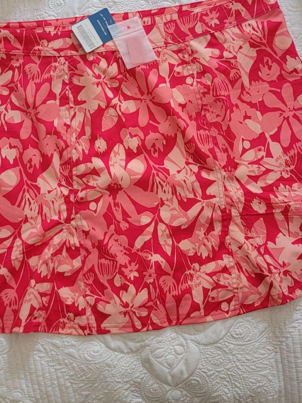 NWT Rip Skirt Hawaii Pink Camo Floral Print. Adjustable Wrap Skirt XL
